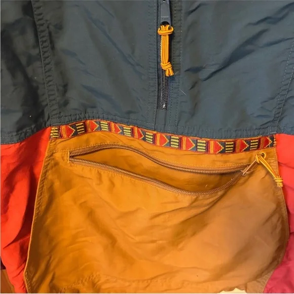 L.L. Bean Colorblock Hooded Pullover 1/4 zip - Picture 3 of 3